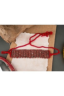 Oxidised Silver Ruby Choker Necklace