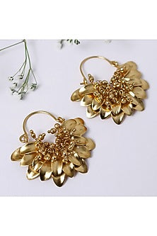 Gold Finish Handcrafted Hoop Earrings