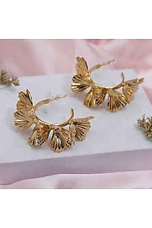 Gold Finish Zoey Anti Tarnish Handcrafted Earrings