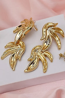 Gold Finish Gianna Anti Tarnish Handcrafted Earrings