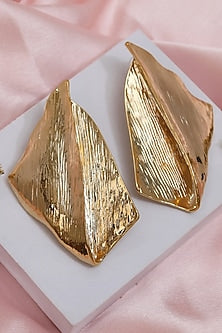 Gold Finish Genelia Anti Tarnish Handcrafted Earrings