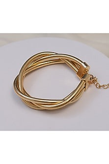 Gold Finish Handcrafted Twisted Bracelet