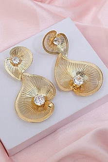 Gold Finish Ivanna Anti Tarnish Handcrafted Earrings
