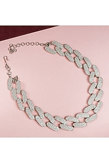 Silver Finish Handcrafted Necklace