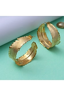Gold Finish Handcrafted Hoop Earrings