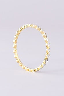 Gold Finish Kundan Polki Bangles (Set of 4)