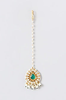 Gold Finish Multi-Colored Kundan Polki Long Necklace Set