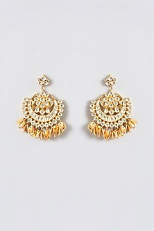 Gold Finish Kundan Polki Choker Necklace Set