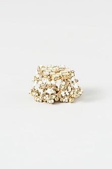 Gold Finish Kundan Polki Ring