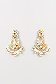 Gold Finish Kundan Polki Necklace Set