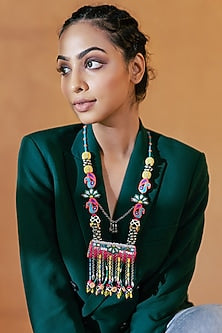 Multi-Colored Beaded Long Necklace