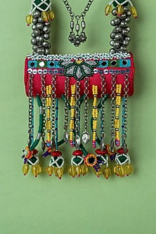 Multi-Colored Beaded Long Necklace