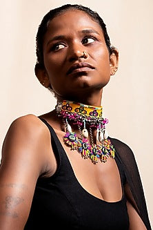 Yellow Handcrafted Choker Necklace