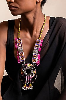 Multi-Colored Handcrafted Long Necklace