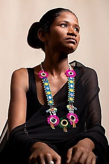 Multi-Colored Handcrafted Long Necklace
