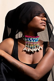 Blue Handcrafted Choker Necklace