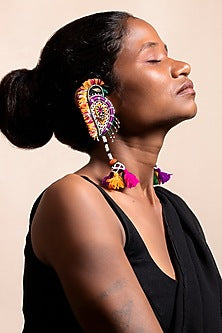 Black Handcrafted Stud Earrings