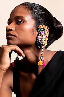 Black Handcrafted Stud Earrings