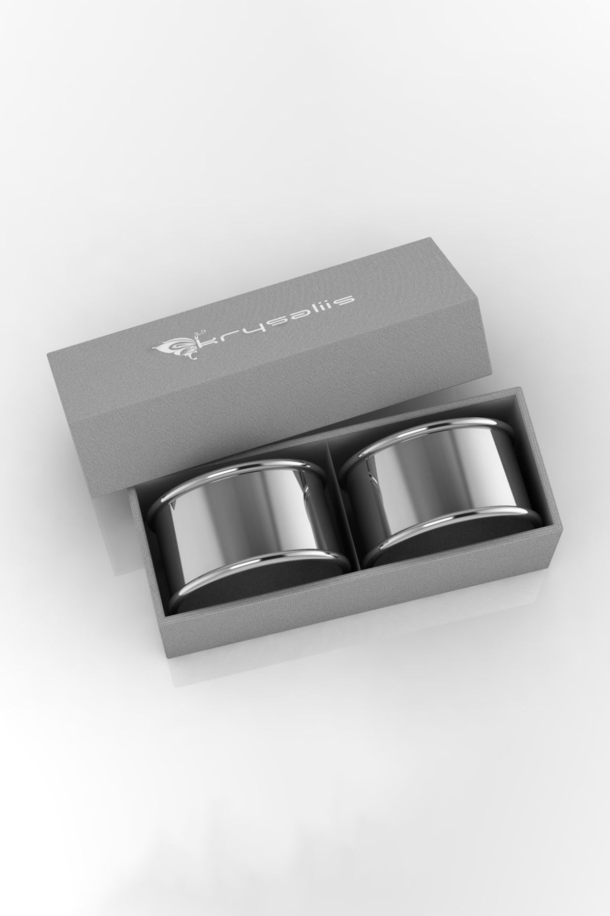 Pure Silver Plated Oval Napkin Ring Set