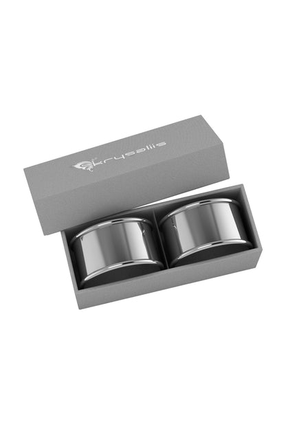 Pure Silver Plated Oval Napkin Ring Set