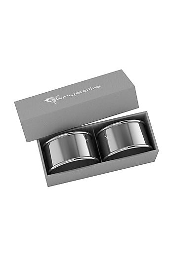 Pure Silver Plated Oval Napkin Ring Set