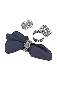 Pure Silver Plated Napkin Ring Set