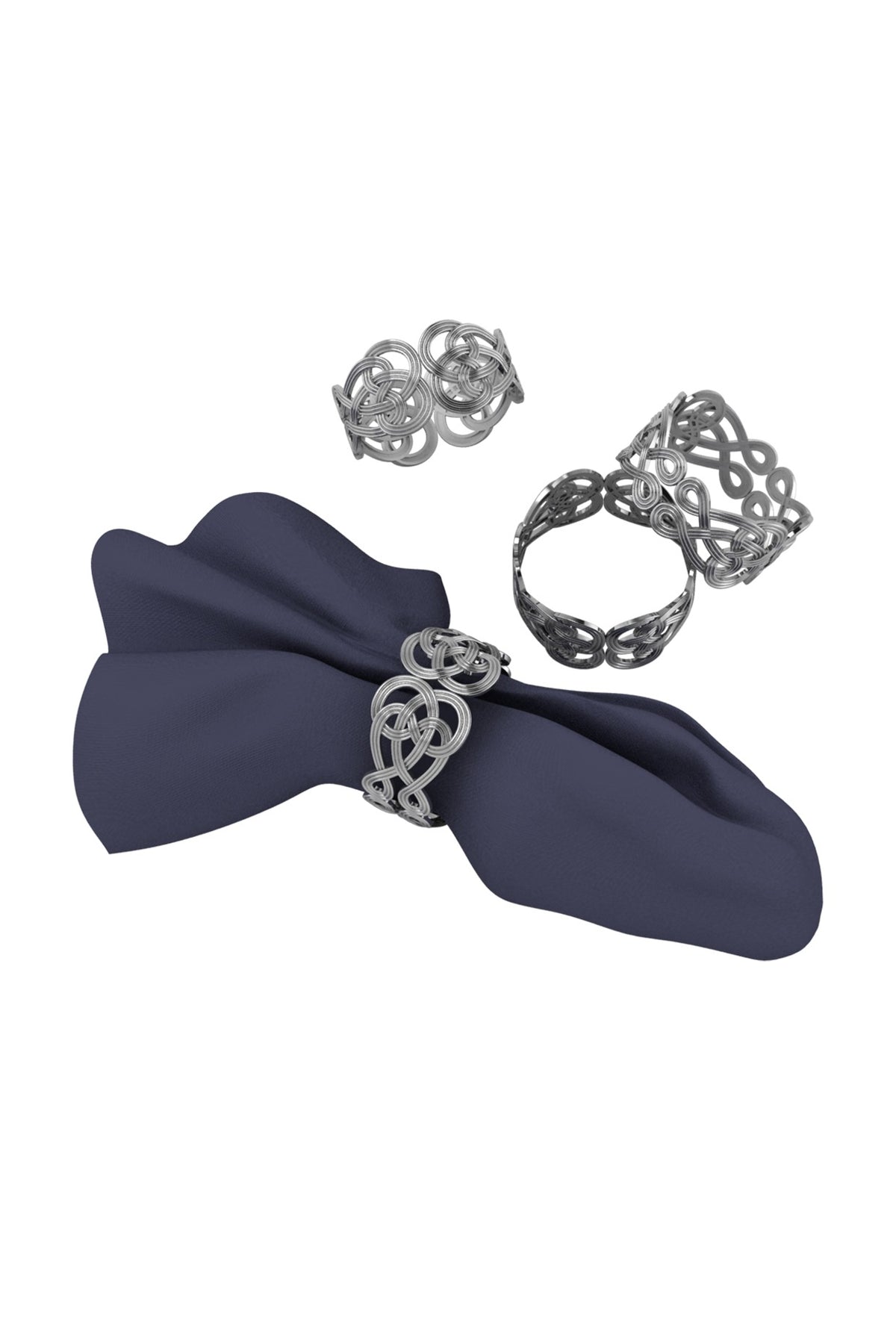Pure Silver Plated Napkin Ring Set