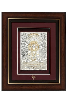 Pure Silver & Wooden Lord Parshvanath Photo Frame