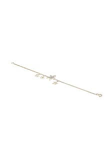 Two-Tone Finish Round Shaped Diamond Openable Tennis Bracelet
