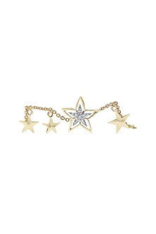 Two-Tone Finish Round Shaped Diamond Openable Tennis Bracelet