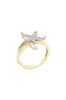 Two-Tone Finish Round Shaped Diamond Ring