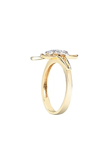 Two-Tone Finish Round Shaped Diamond Ring