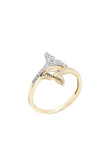 Two-Tone Finish Round-Shaped Diamond Ring