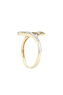 Two-Tone Finish Round-Shaped Diamond Ring
