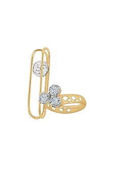 14kt Two-Tone Finish Rock n Roll Diamond Ring