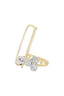 14kt Two-Tone Finish Rock n Roll Diamond Ring