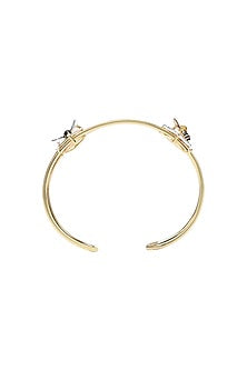 Two-Tone Finish Diamond Charm Bracelet