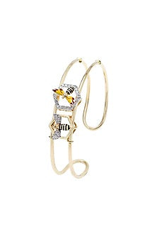 Two-Tone Finish Diamond Charm Bracelet