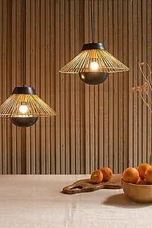 Black & Gold Iron Pendant Light
