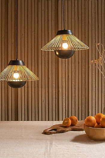 Black & Gold Iron Pendant Light