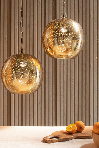 Gold Iron Pendant Light
