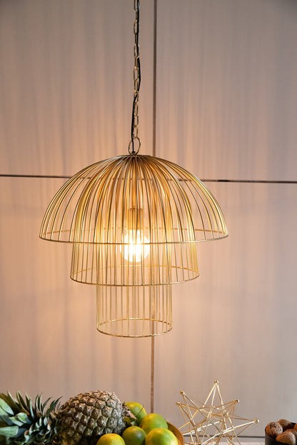Gold Iron Pendant Light