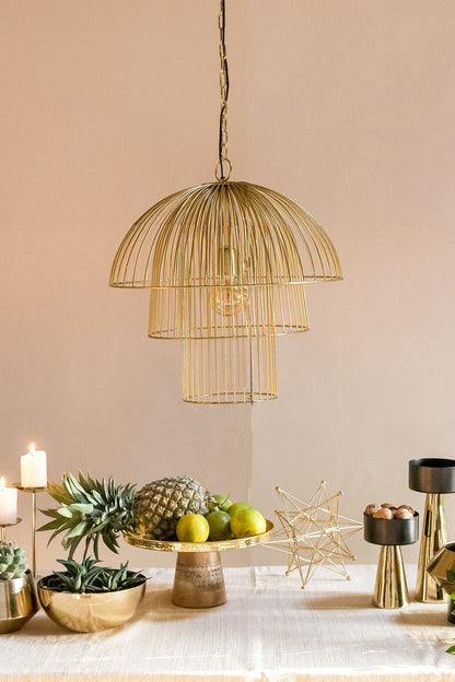 Gold Iron Pendant Light