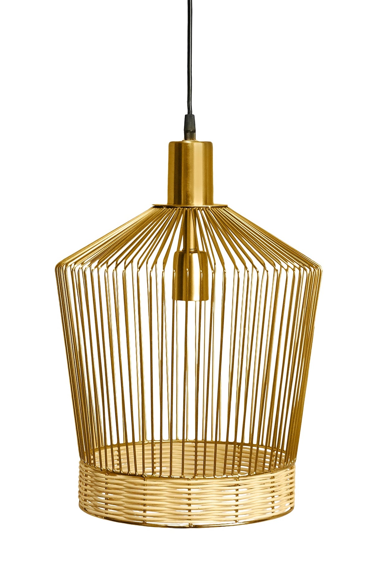 Gold Bell-Shaped Pendant Light