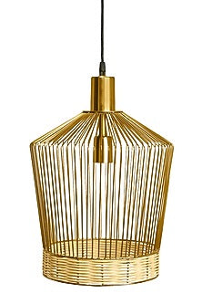 Gold Bell-Shaped Pendant Light