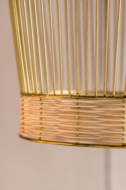 Gold Bell-Shaped Pendant Light
