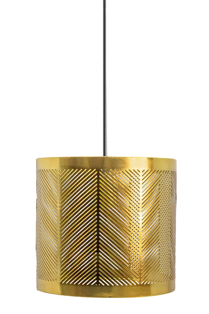 Shiny Gold Strado Cylindrical Pendant Light