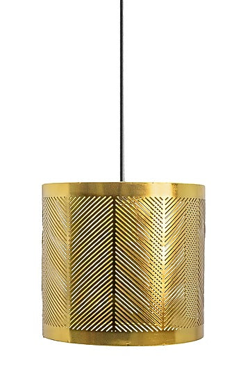 Shiny Gold Strado Cylindrical Pendant Light