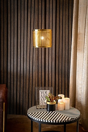 Shiny Gold Strado Cylindrical Pendant Light
