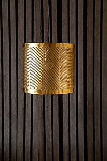Shiny Gold Strado Cylindrical Pendant Light